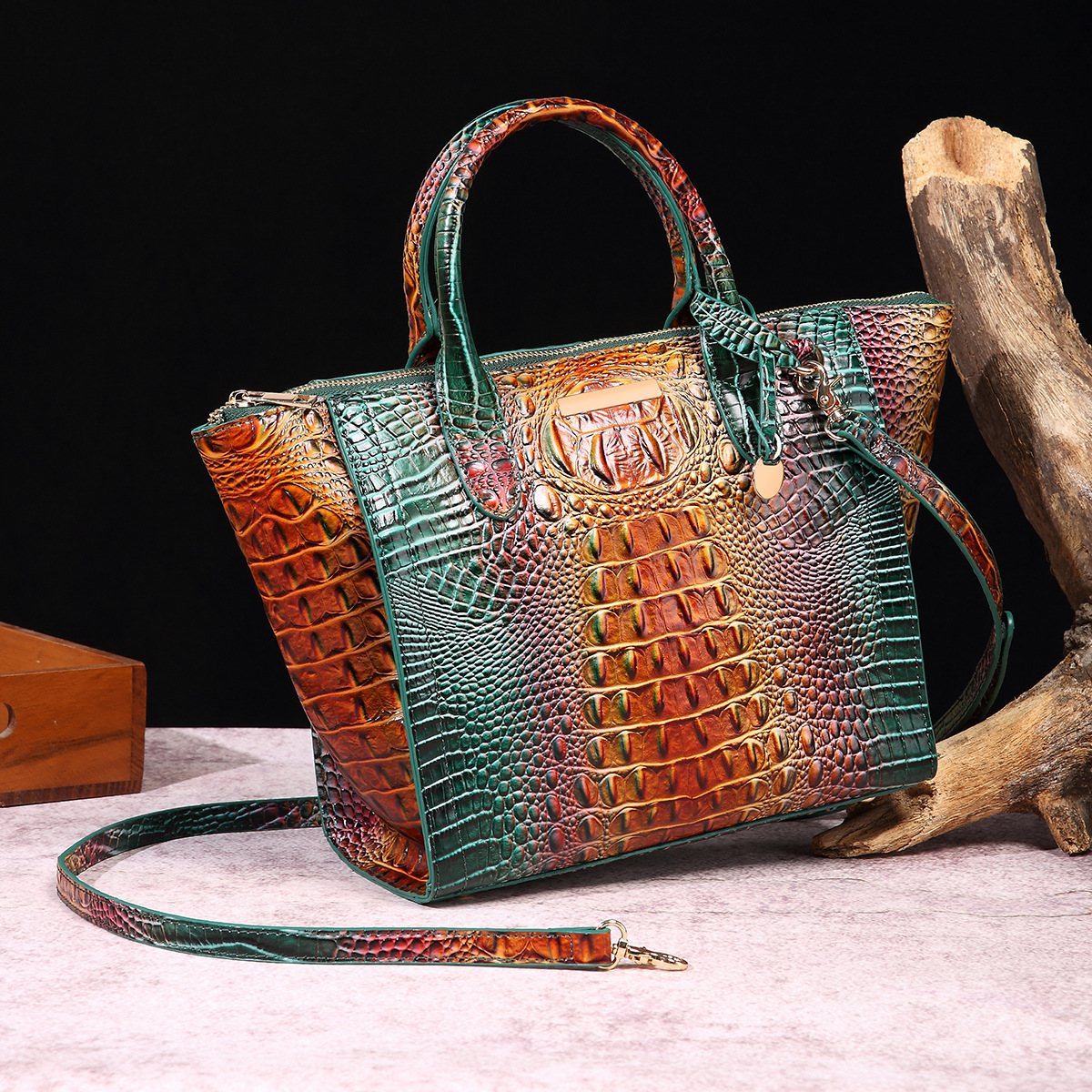 Women'S Bags Longchamp - Crocodile pattern Designer Brand Women Wings