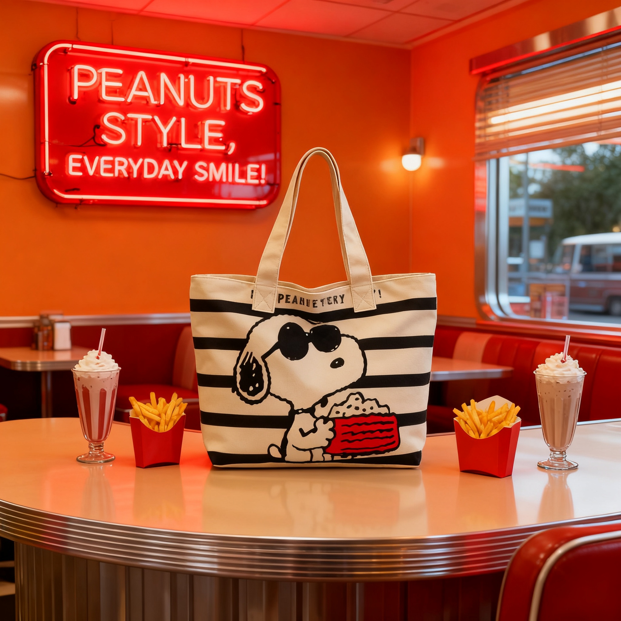 Shopper Tote Canvas - Snoopy Cartoon Large Capacity Canvas Tote