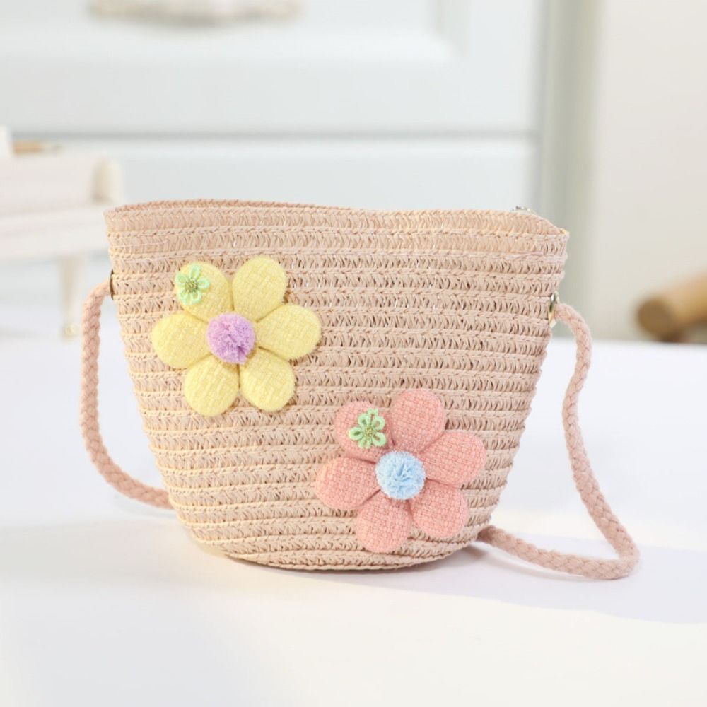 Cute Handmade Woven Girl Flowe - Woven Straw Bag 리뷰 및 가격