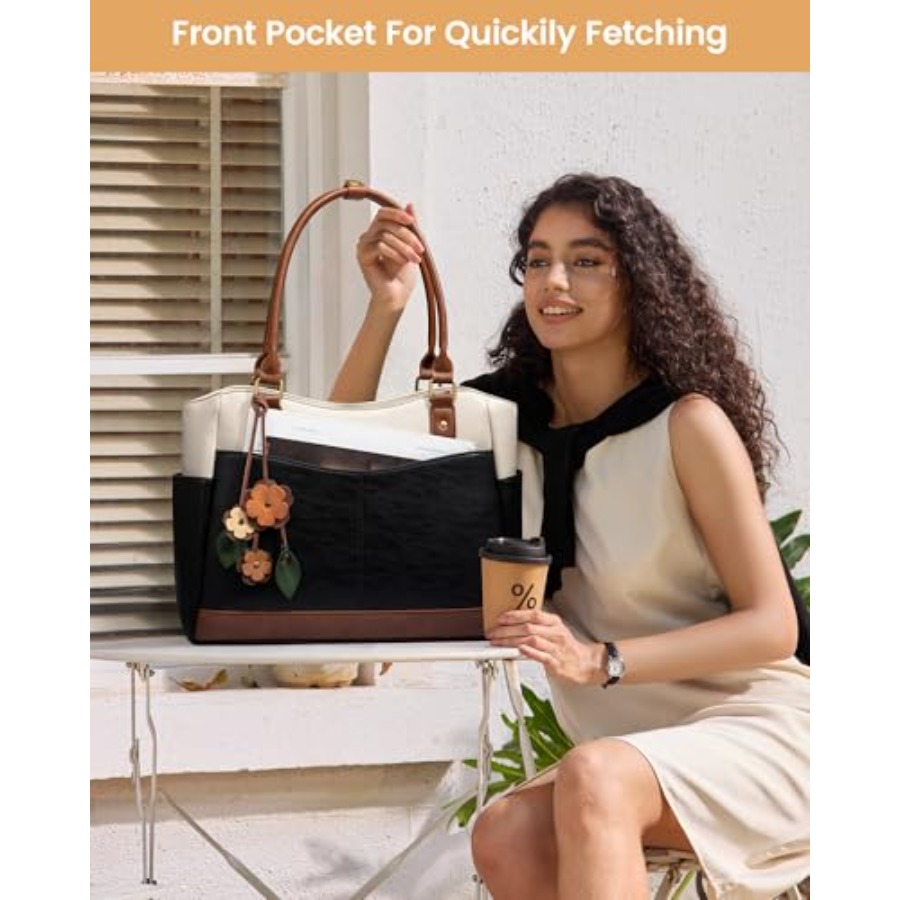 LOVEVOOK Laptop Bag for Women, - Women'S Work Bags Tote 리뷰 및 가격