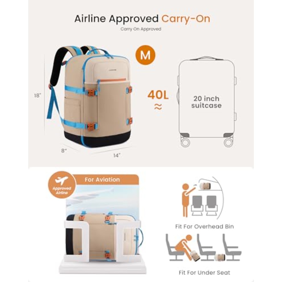 40L Travel Backpack for Women  - Women Bags Pack 리뷰 및 가격