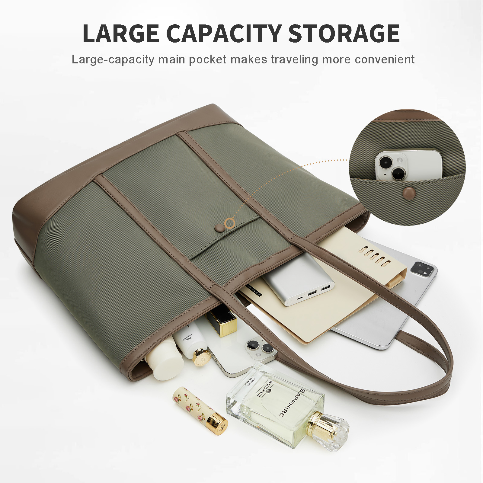 Women Large Shoulder Bag, Zipp - Women Bags With Laptop Compartment 리뷰 및 가격