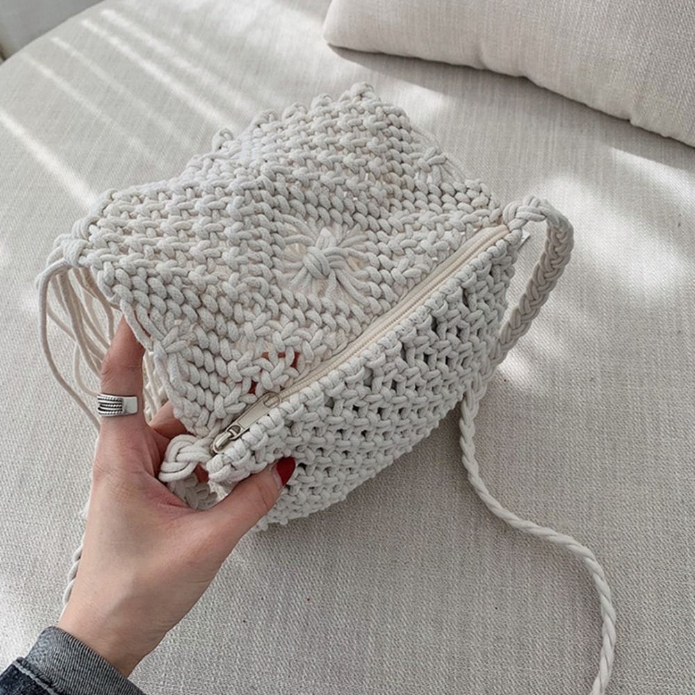 Retro Ethnic Style Woven Straw - Woven Straw Bag 리뷰 및 가격