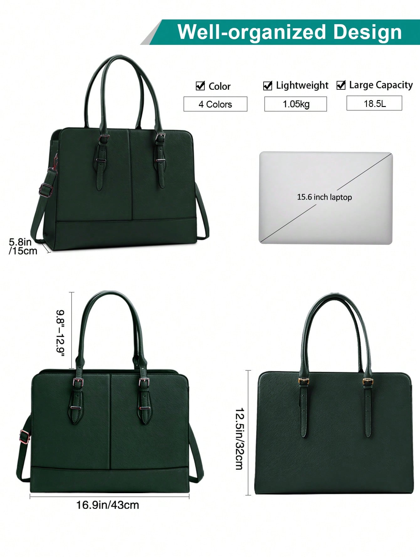 15.6 Inch Leather Laptop Tote  - Women'S Work Bags Tote 리뷰 및 가격