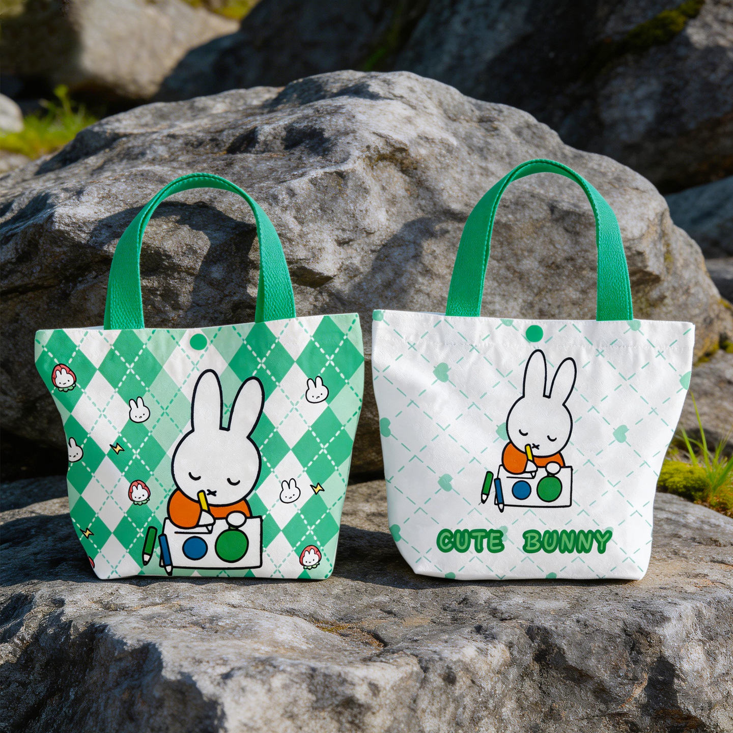 Creative Cartoon Miffy Rabbit  - Shopper Tote Canvas 리뷰 및 가격
