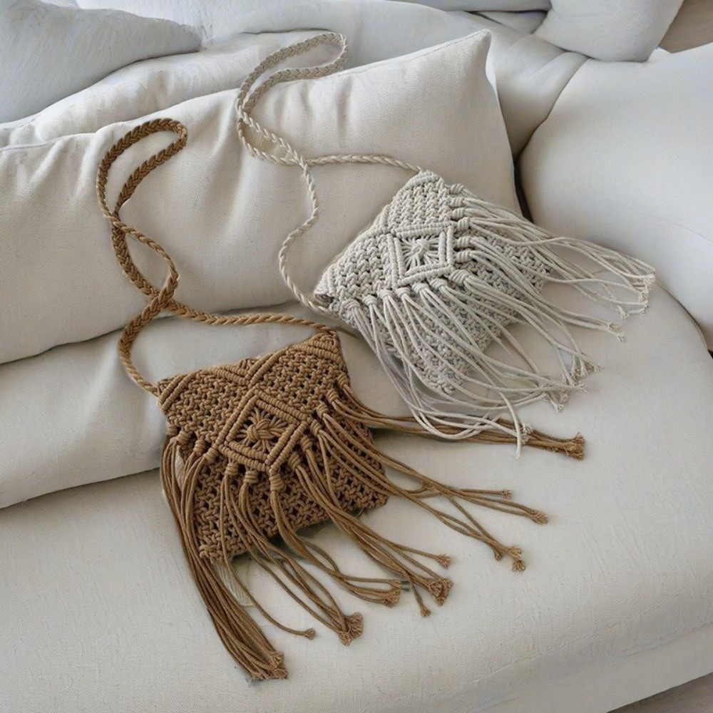 Ethnic Style Woven Straw Bag S - Woven Straw Bag 리뷰 및 가격