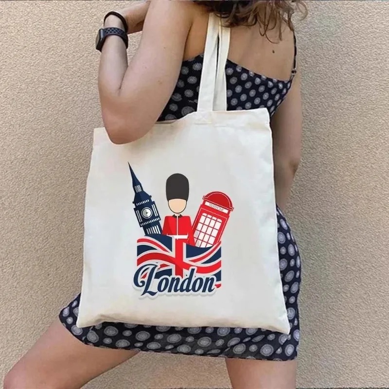 London UK Paris Printing Ladie - Shopper Tote Canvas 리뷰 및 가격