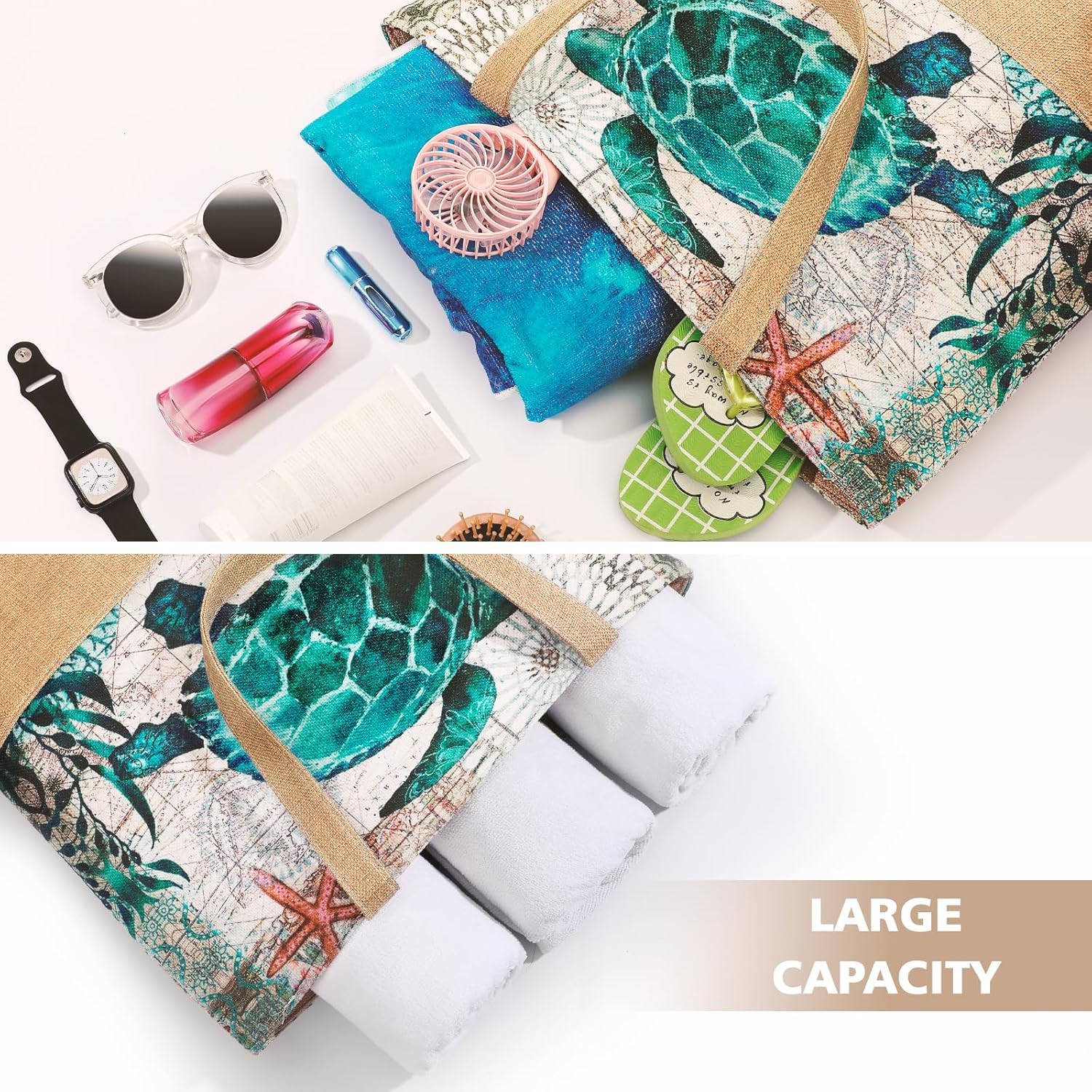 Large Beach Bag for Women with - Woven Straw Bag 리뷰 및 가격