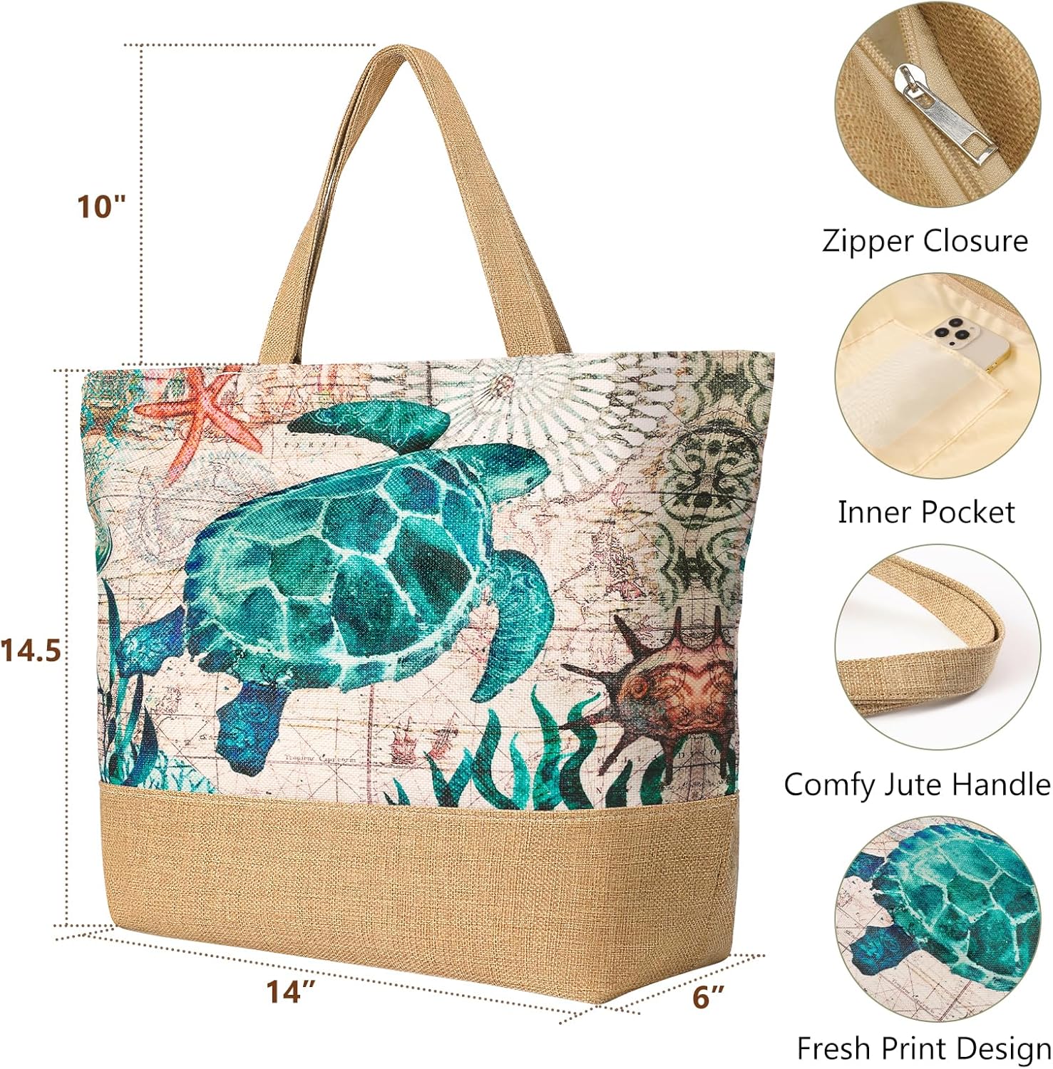 Large Beach Bag for Women with - Woven Straw Bag 리뷰 및 가격