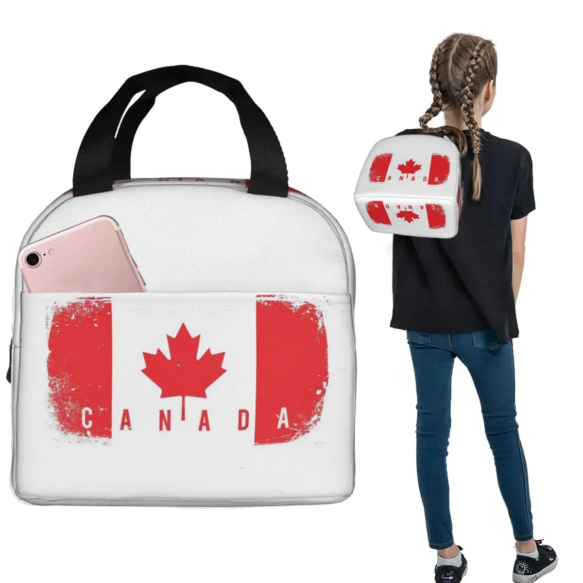Canada Flag Insulated Lunch Ba - Women Bags Canada 리뷰 및 가격