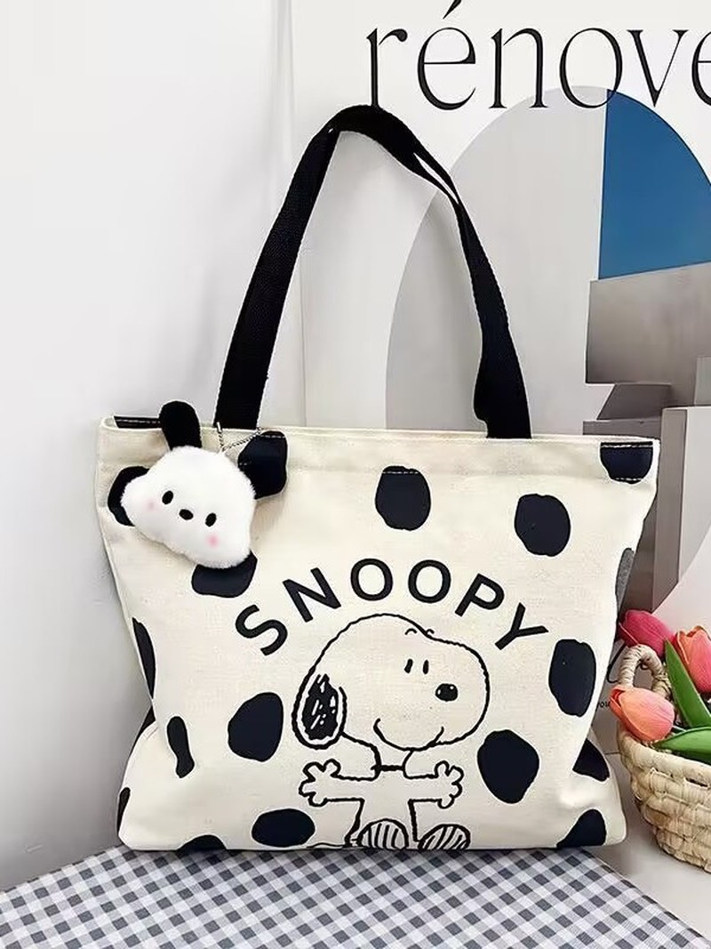 Cartoon Snoopy Canvas Shoulder - Shopper Tote Canvas 리뷰 및 가격