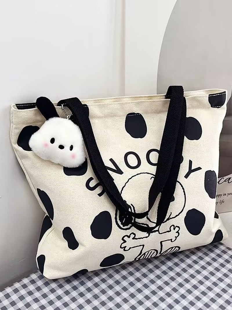 Cartoon Snoopy Canvas Shoulder - Shopper Tote Canvas 리뷰 및 가격