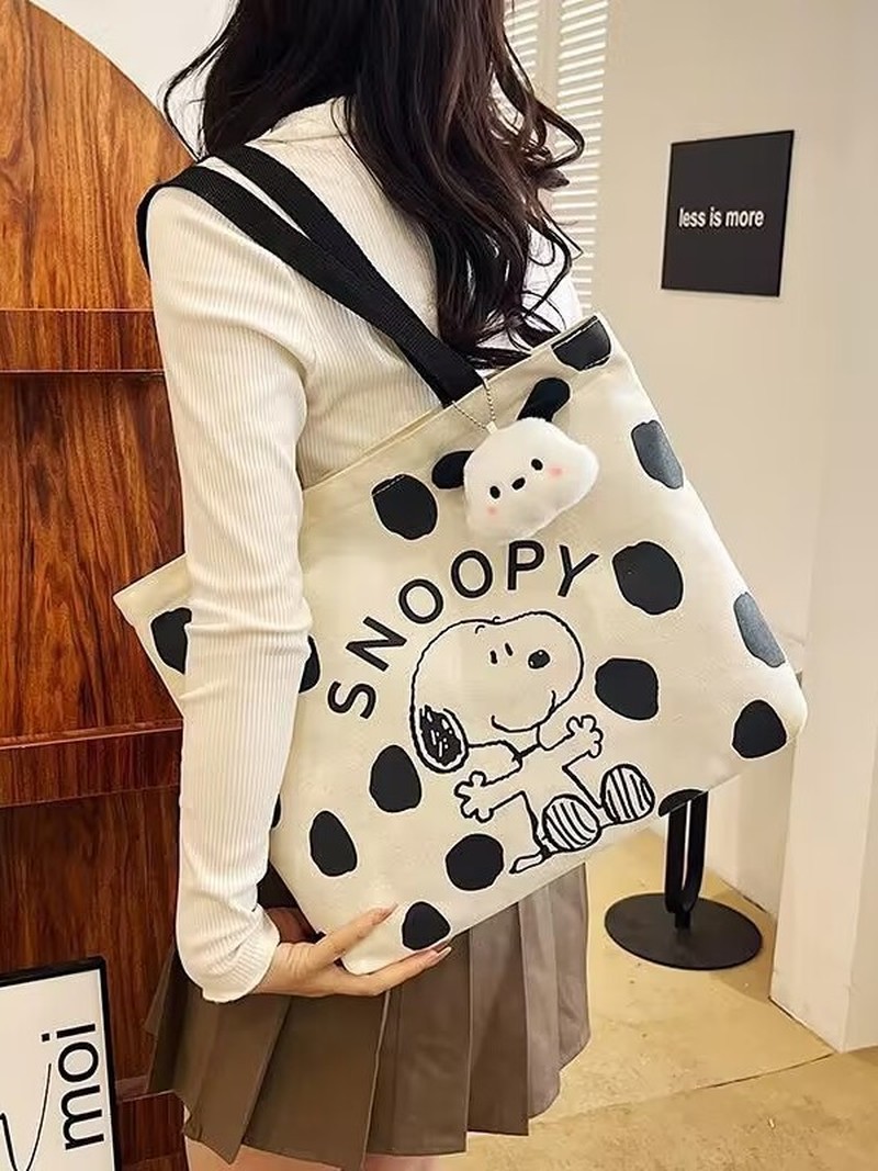 Cartoon Snoopy Canvas Shoulder - Shopper Tote Canvas 리뷰 및 가격