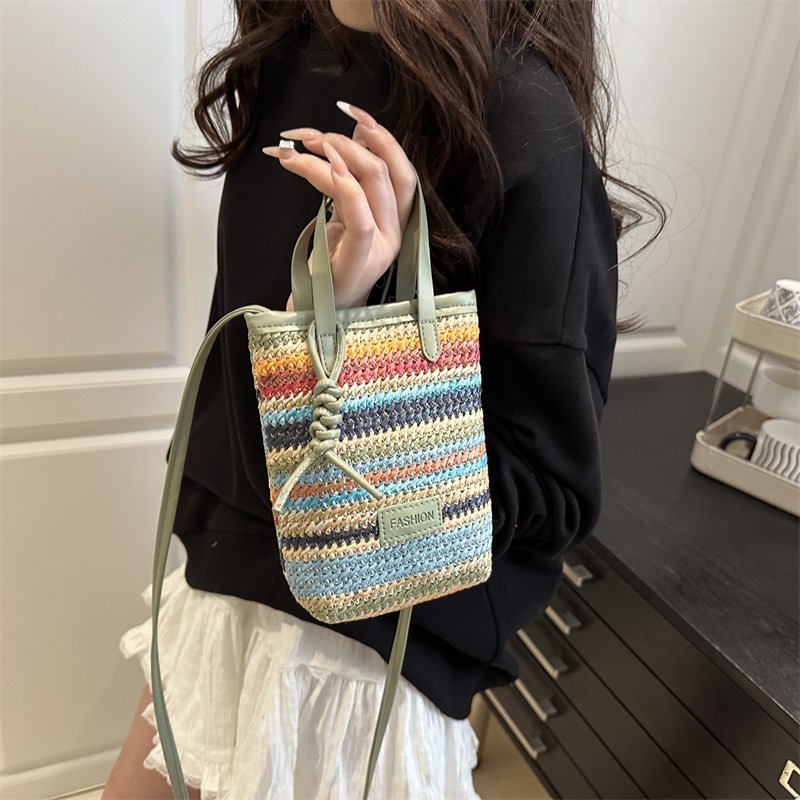 Retro Straw Shoulder Bag Mobil - Woven Straw Bag 리뷰 및 가격