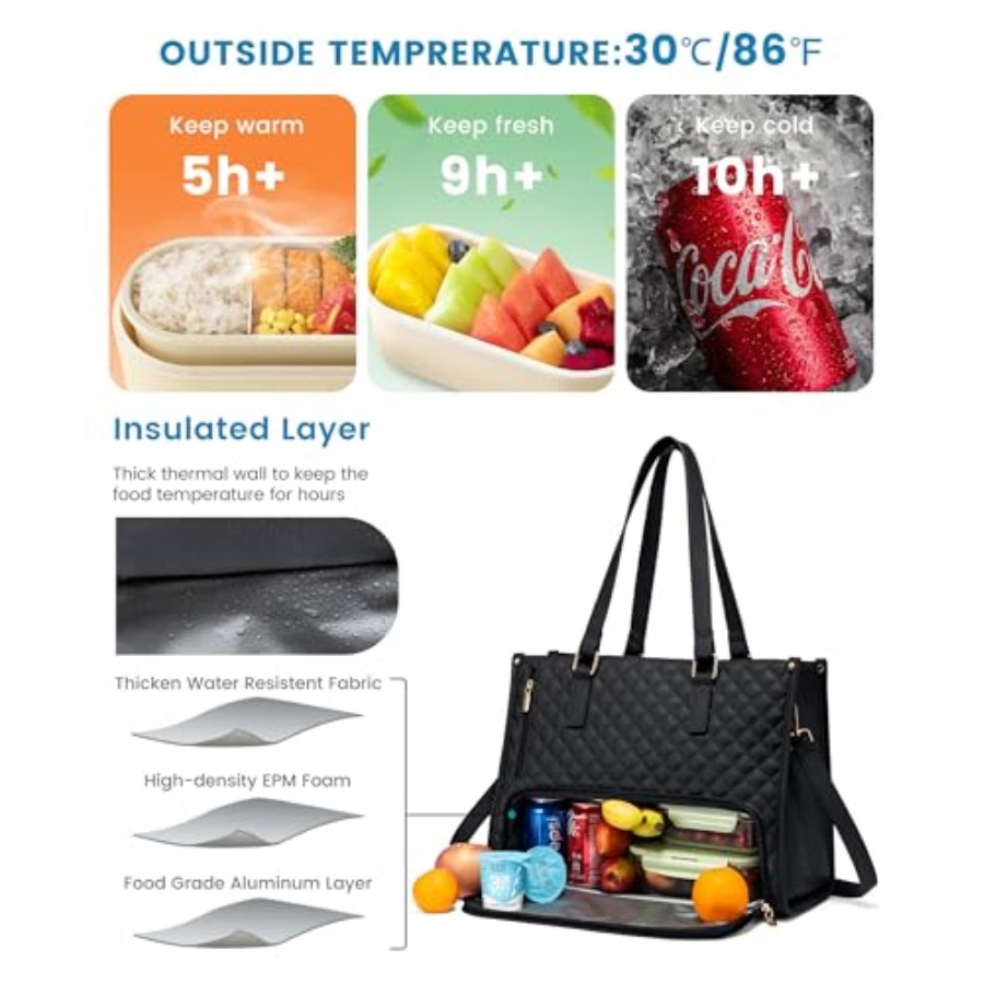 Lunch Tote Bag for Women, Lapt - Women Bags With Laptop Compartment 리뷰 및 가격