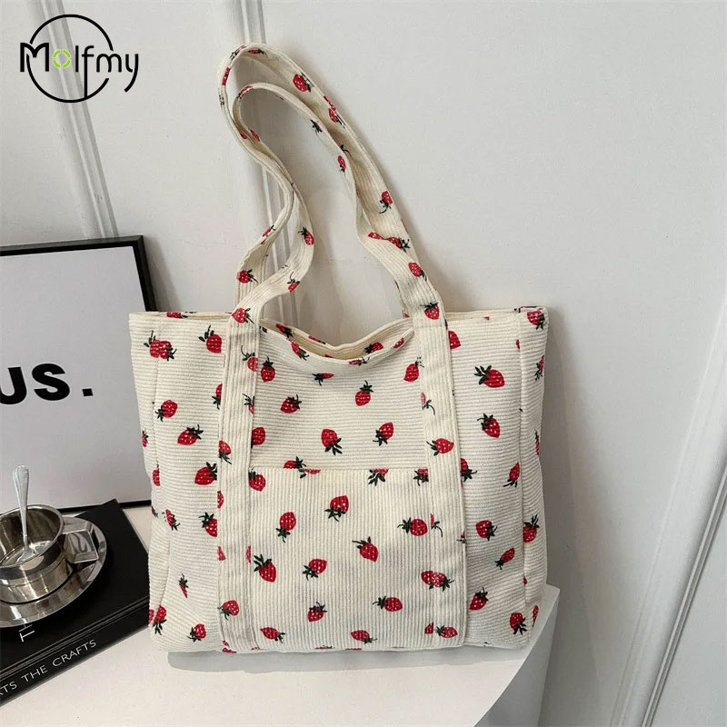 Corduroy Handbag Strawberries  - Women Bags Guess 리뷰 및 가격