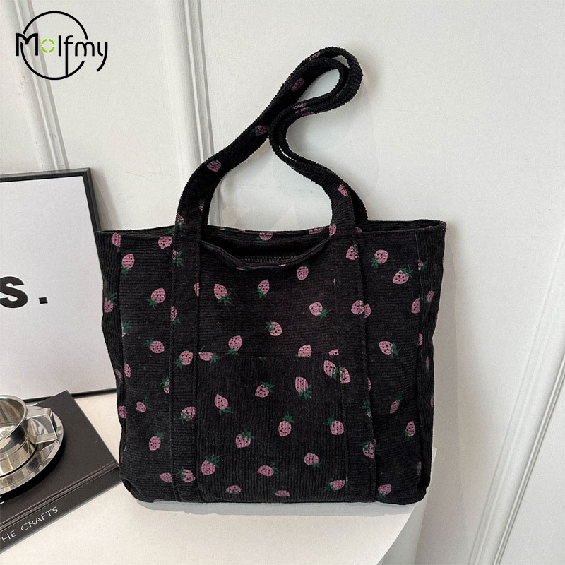 Corduroy Handbag Strawberries  - Women Bags Guess 리뷰 및 가격