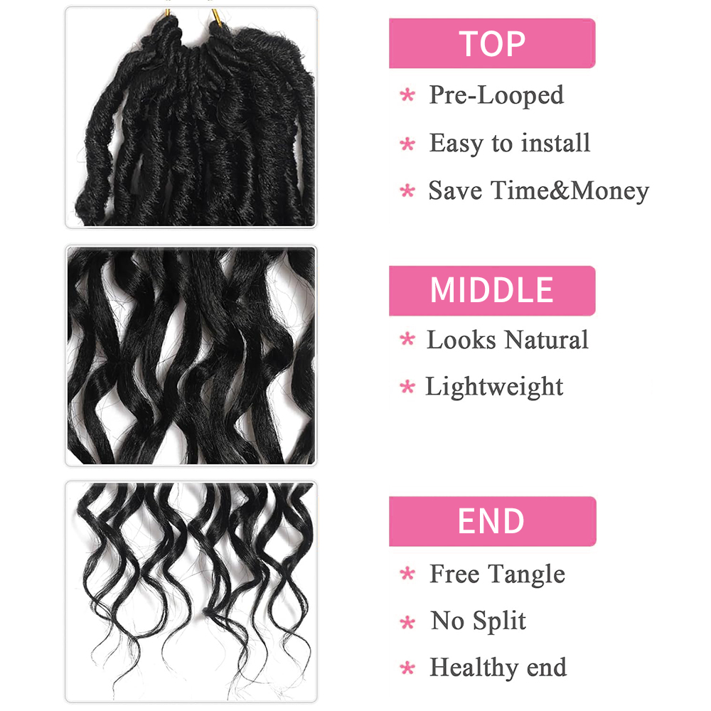 Deep Faux Locs Crochet Hair fo - Women Bags Pack 리뷰 및 가격
