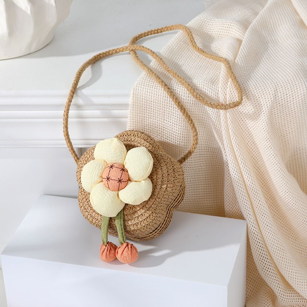 Cute Straw Crossbody Bag Flowe - Woven Straw Bag 리뷰 및 가격
