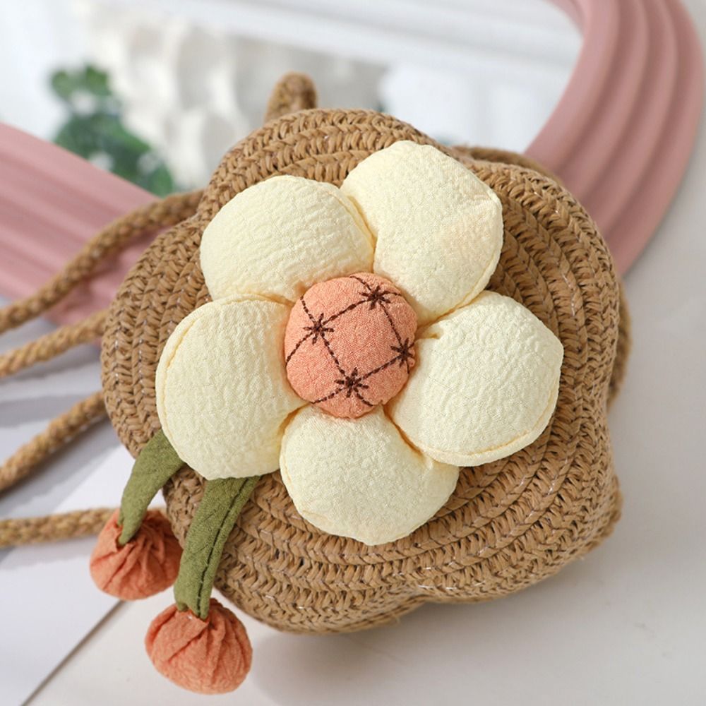 Cute Straw Crossbody Bag Flowe - Woven Straw Bag 리뷰 및 가격