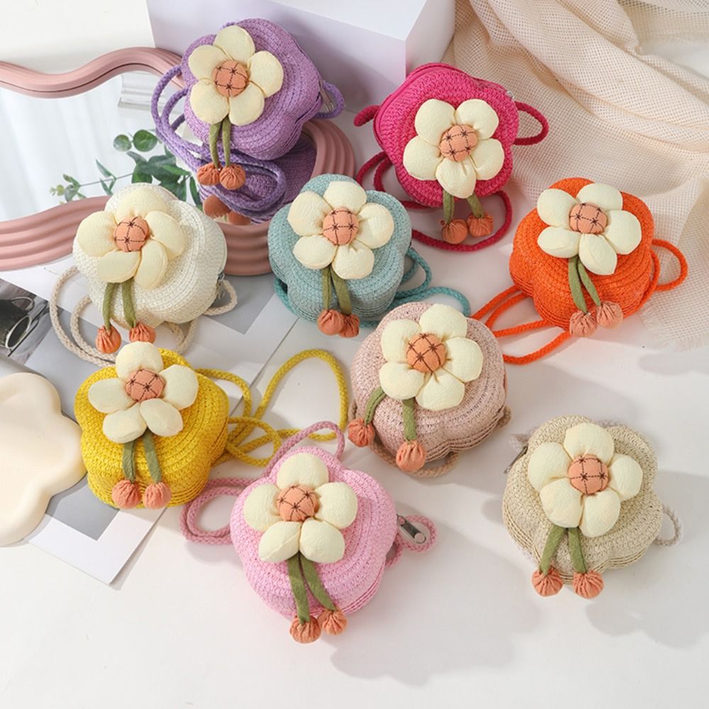 Cute Straw Crossbody Bag Flowe - Woven Straw Bag 리뷰 및 가격