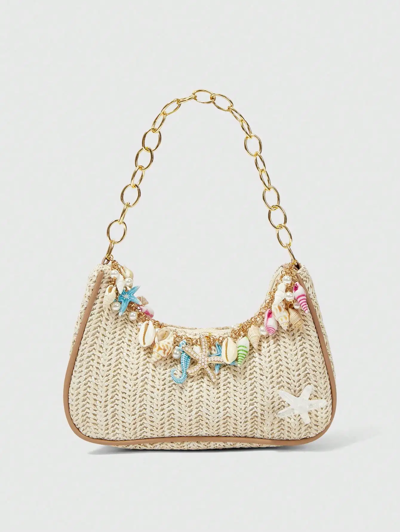 ROMWE Fairycore 1pc Summer Bea - Woven Straw Bag 리뷰 및 가격