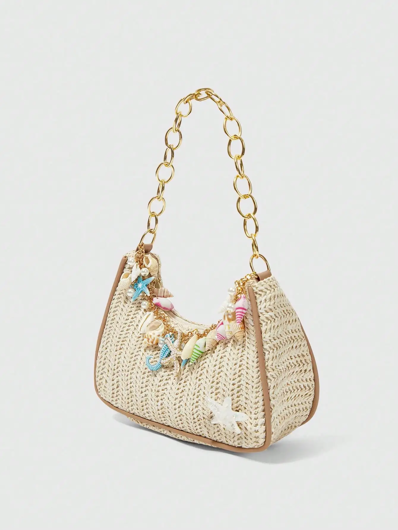 ROMWE Fairycore 1pc Summer Bea - Woven Straw Bag 리뷰 및 가격