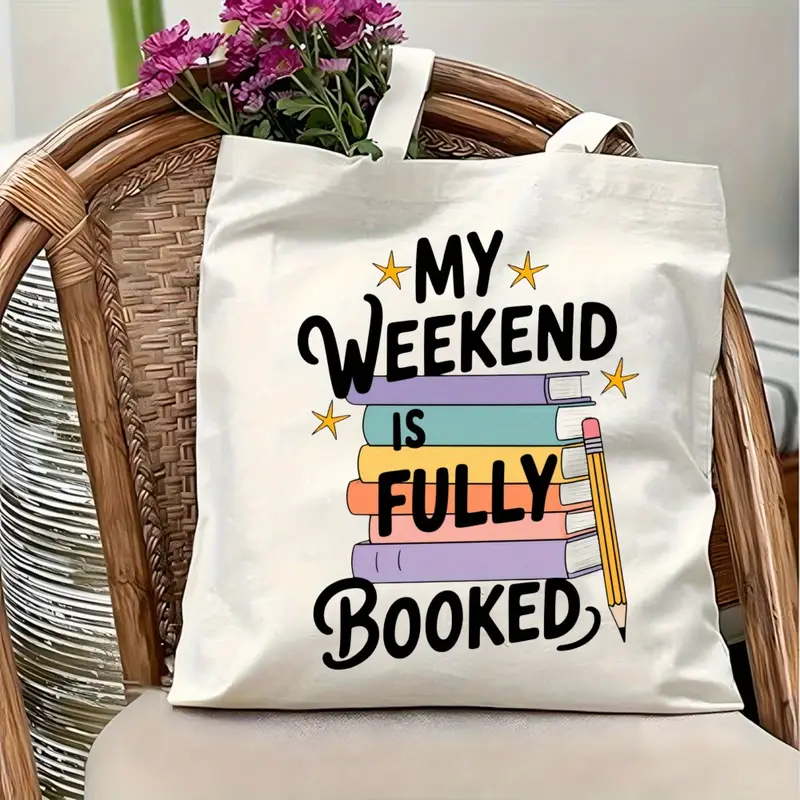 My Weekend Is Fully Booked Can - Shopper Tote Canvas 리뷰 및 가격