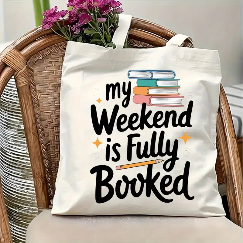 My Weekend Is Fully Booked Can - Shopper Tote Canvas 리뷰 및 가격