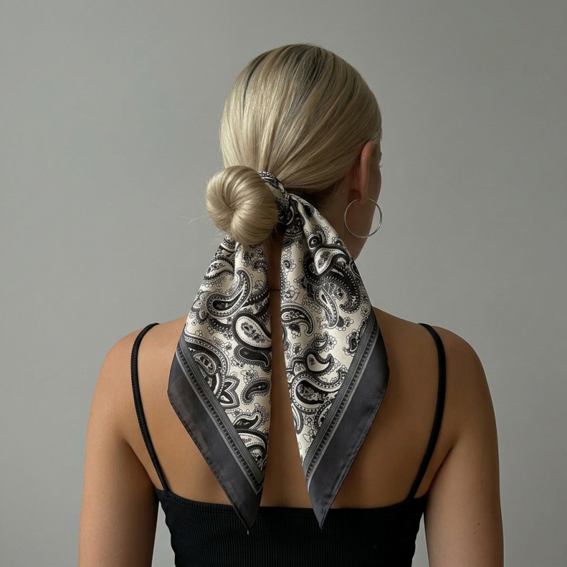 Luxury Satin Square Scarf Pais - Women Bags Online 리뷰 및 가격