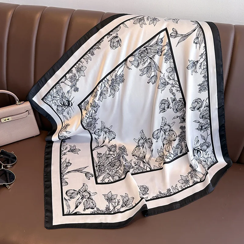 70*70cm Luxury Floral Print Si - Women Bags Online 리뷰 및 가격
