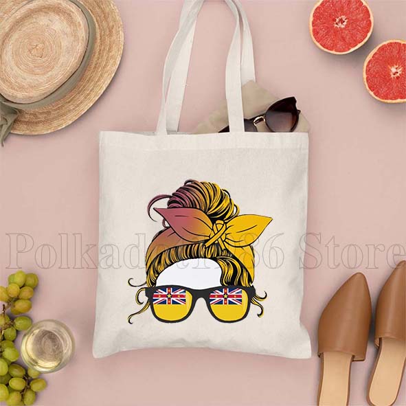 Niue Flag Map Love Heart Niuea - Shopper Tote Canvas 리뷰 및 가격