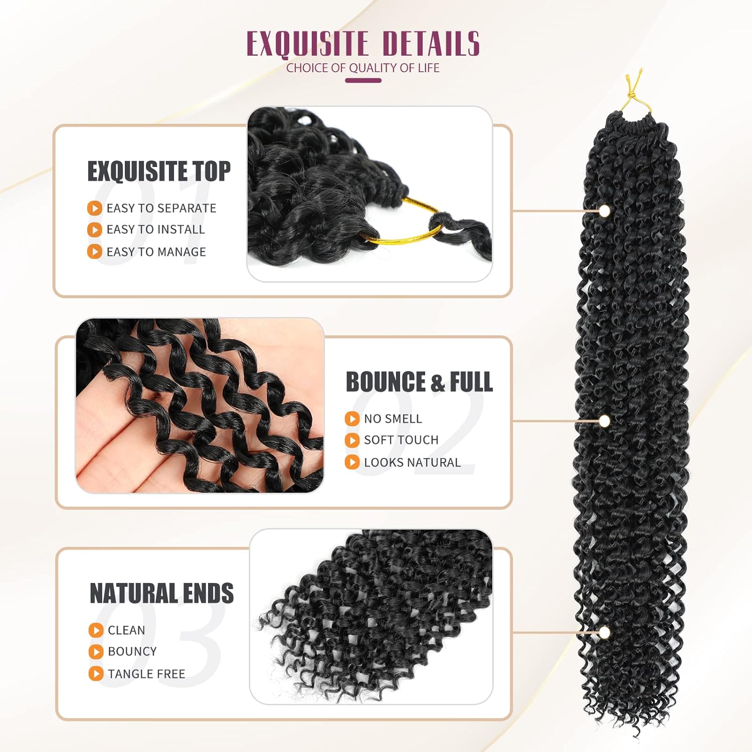 Passion Twist Crochet Hair 22I - Women Bags Pack 리뷰 및 가격