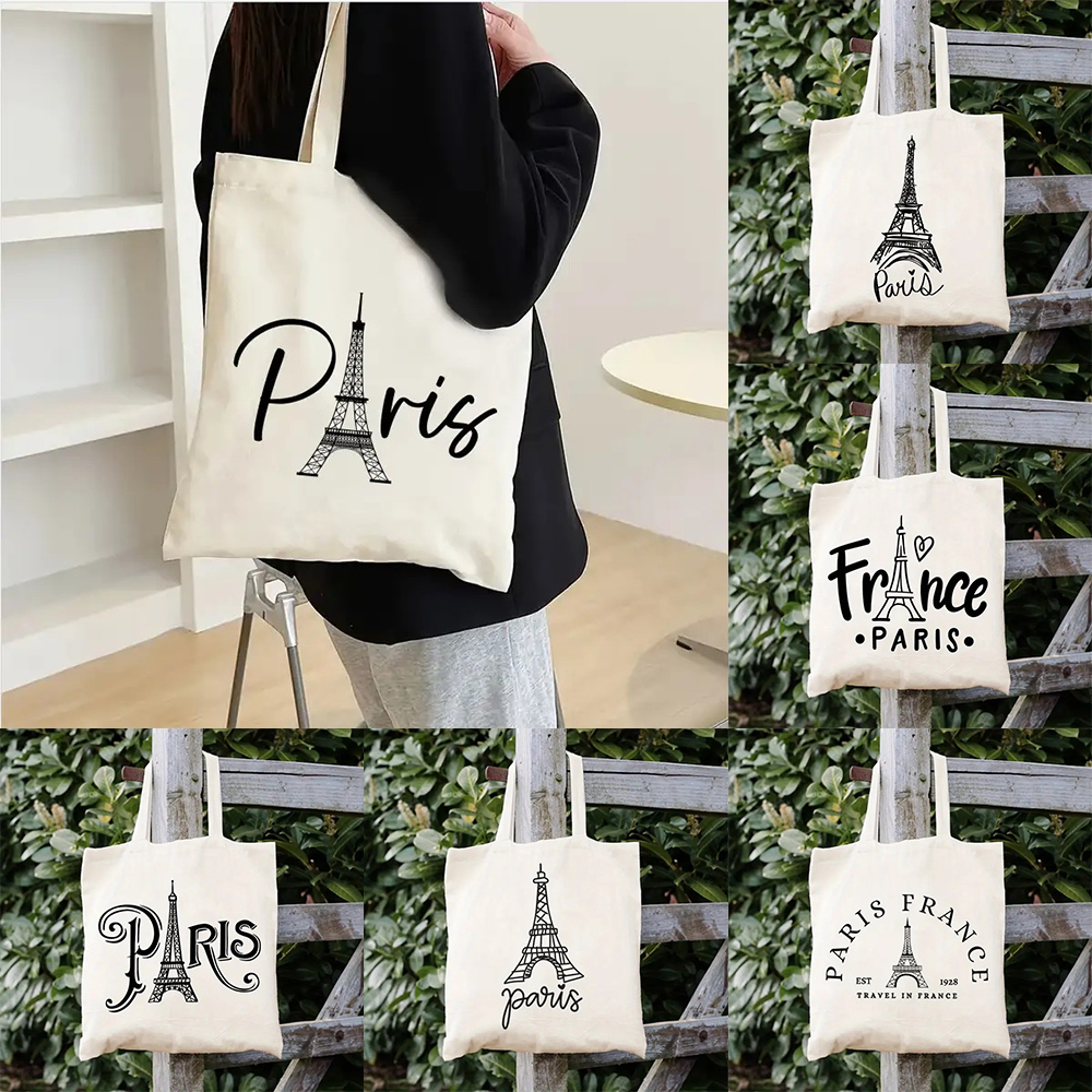 Women's Paris Eiffel Tower Pri - Shopper Tote Canvas 리뷰 및 가격