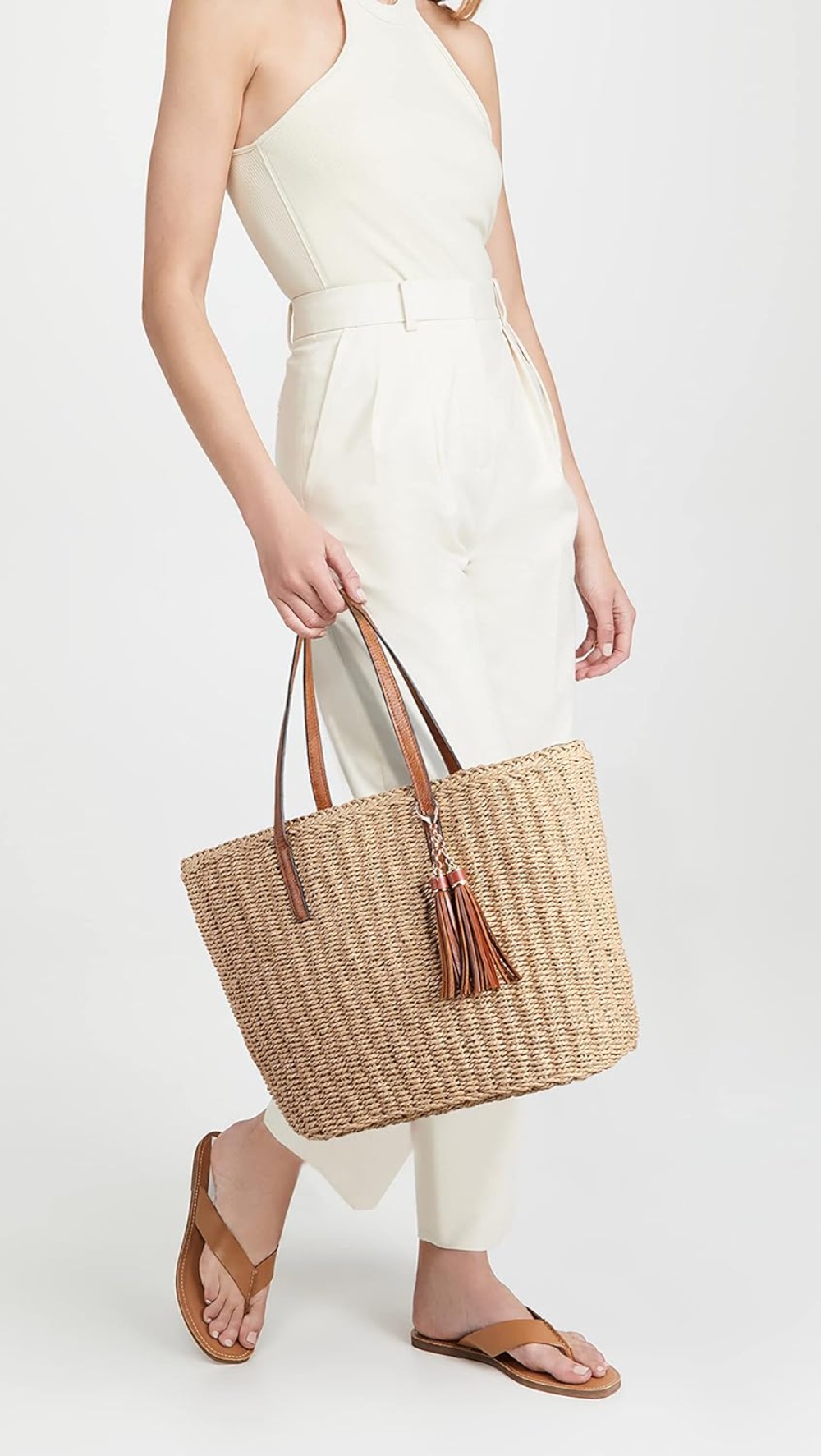 M Size Travel Straw Tote Bag W - Woven Straw Bag 리뷰 및 가격