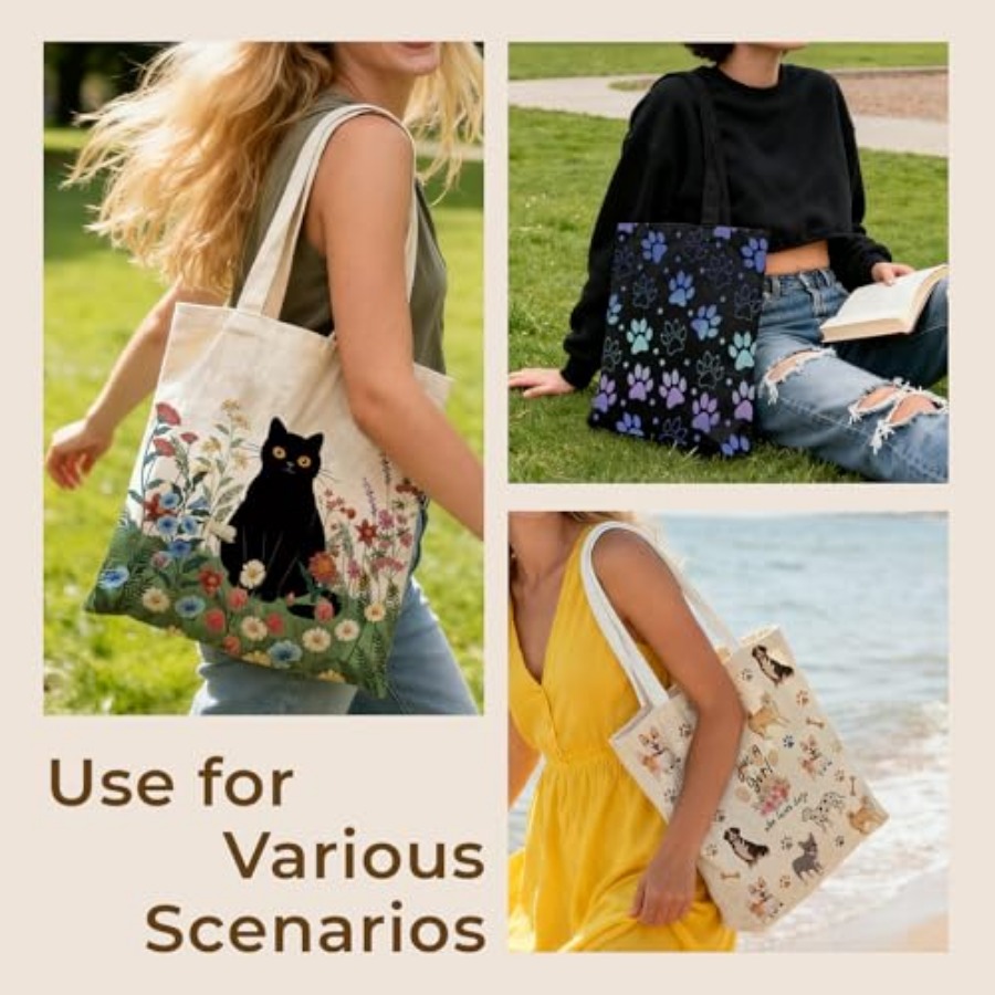 Cute Aesthetic Canvas Tote Bag - Women'S Work Bags Tote 리뷰 및 가격