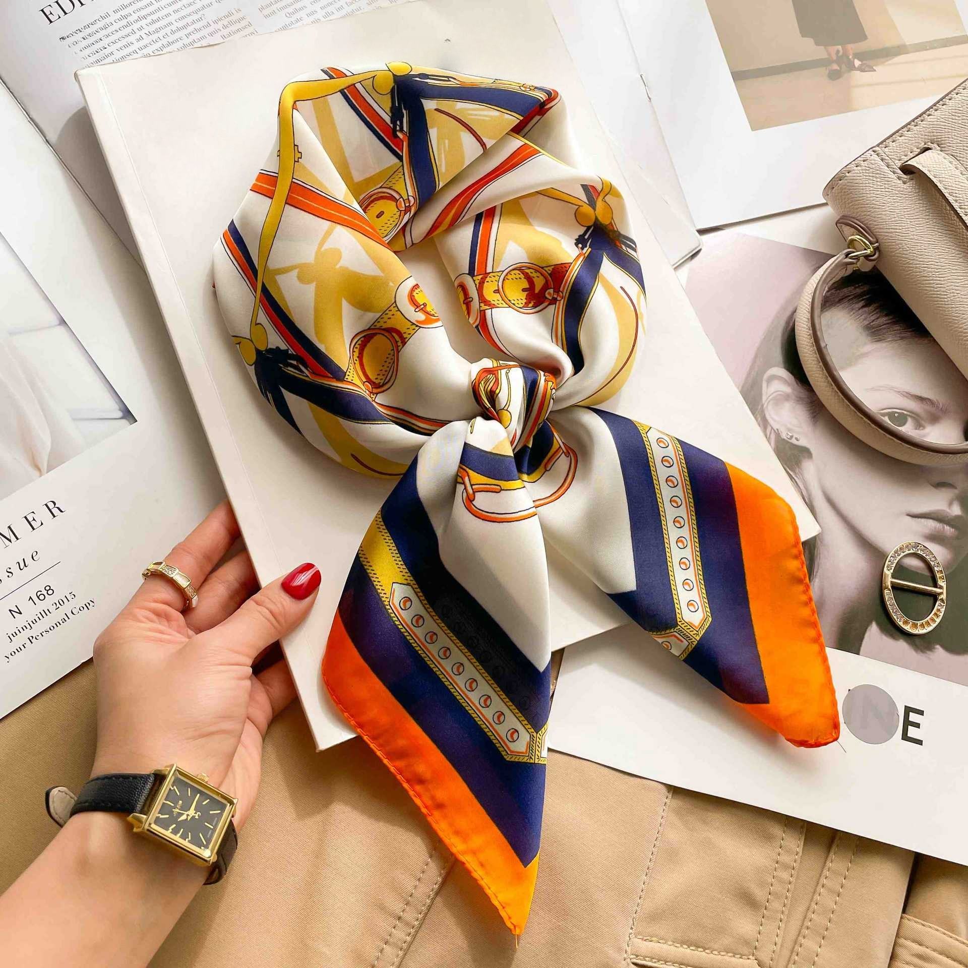 70cm Luxury Belt Print Silk Sq - Women Bags Online 리뷰 및 가격