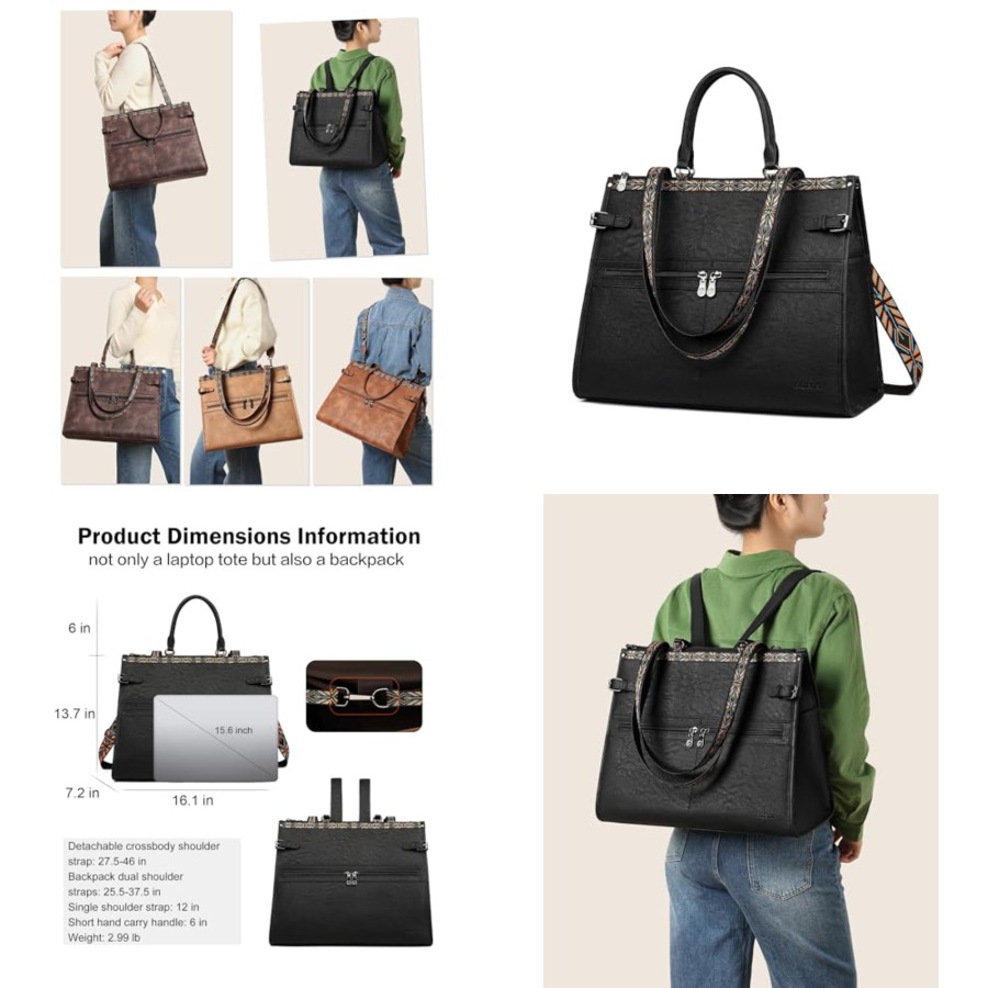 FADEON Laptop Bag for Women De - Women Bags With Laptop Compartment 리뷰 및 가격